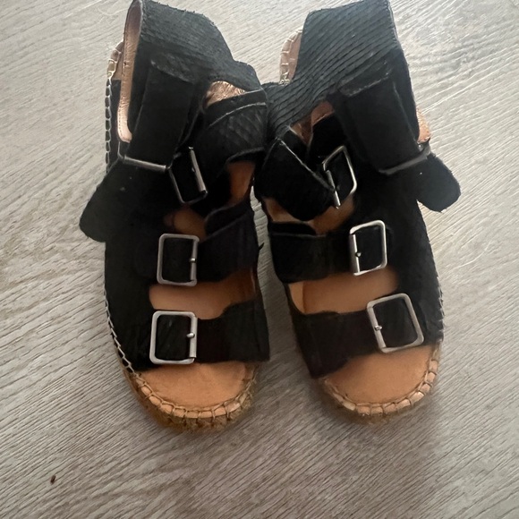 Anthropologie Kelsey dagger Brooklyn island espadrille buckle wedges - Picture 4 of 14